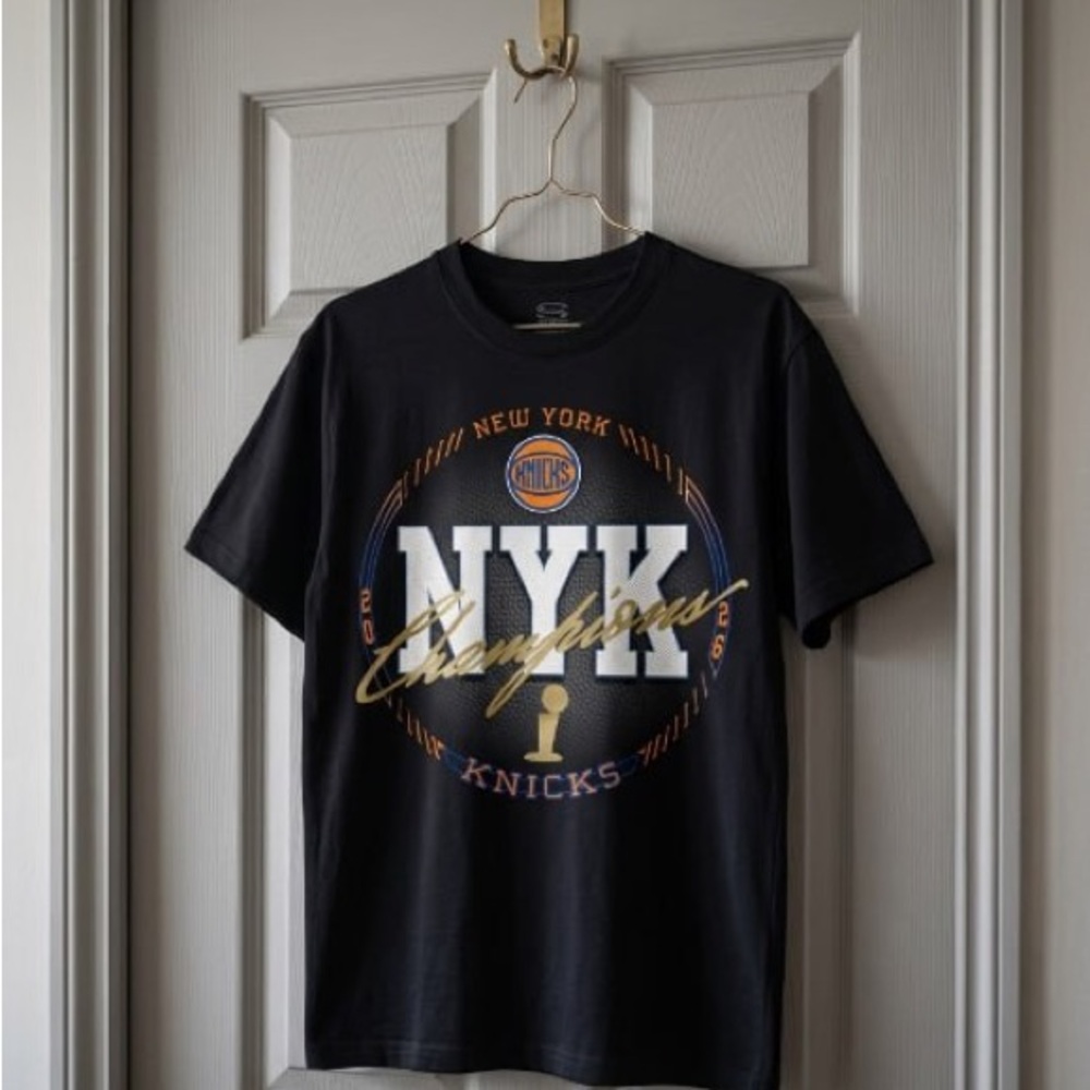 NYK Champions Graphic Tee - Black with White & Gold Logo